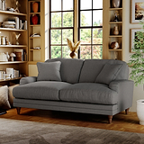 Bampton 2 Seater Sofa Charcoal Beech Feet from Roseland Furniture