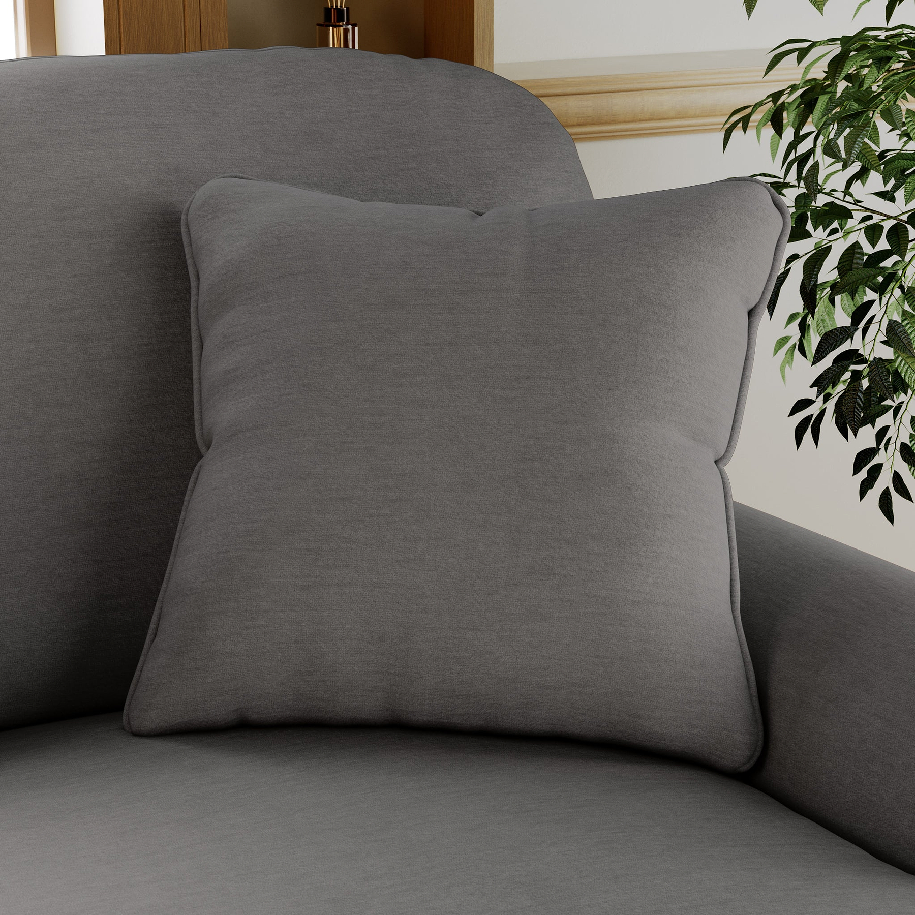 Bampton 2 Seater Sofa Charcoal Beech Feet from Roseland Furniture