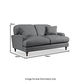 Bampton 2 Seater Sofa Charcoal Beech Feet from Roseland Furniture