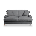 Bampton 2 Seater Sofa Charcoal Oak Feet from Roseland Furniture