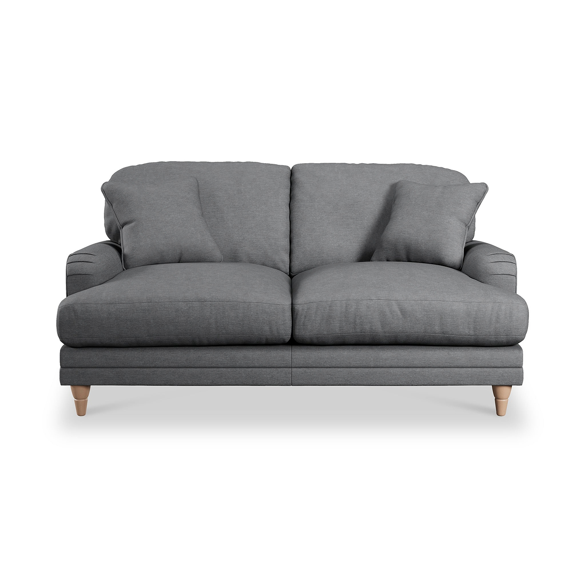 Bampton 2 Seater Sofa Charcoal Oak Feet from Roseland Furniture