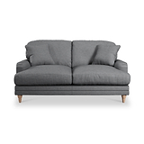 Bampton 2 Seater Sofa Charcoal Oak Feet from Roseland Furniture