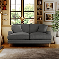 Bampton 2 Seater Sofa Charcoal Oak Feet from Roseland Furniture