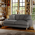 Bampton 2 Seater Sofa Charcoal Oak Feet from Roseland Furniture