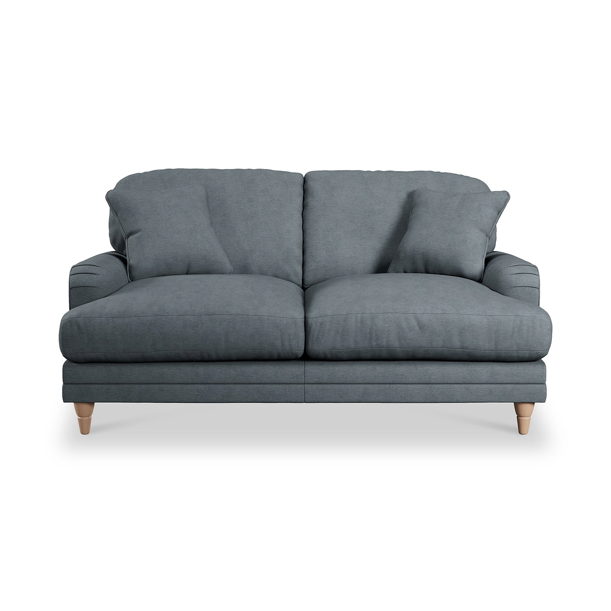 Bampton 2 Seater Sofa Granite Oak Feet from Roseland Furniture