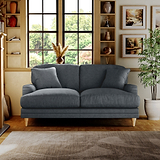 Bampton 2 Seater Sofa Granite Oak Feet from Roseland Furniture
