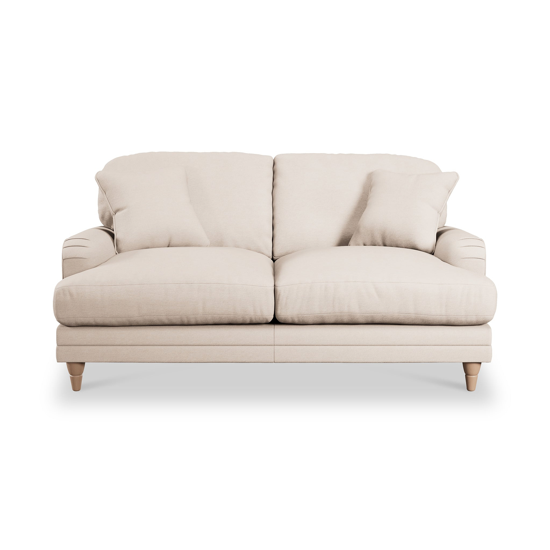 Bampton 2 Seater Sofa Cream Oak Feet from Roseland Furniture