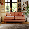 Bampton 2 Seater Sofa Salmon from Roseland Furniture