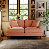 Bampton 2 Seater Sofa Salmon from Roseland Furniture