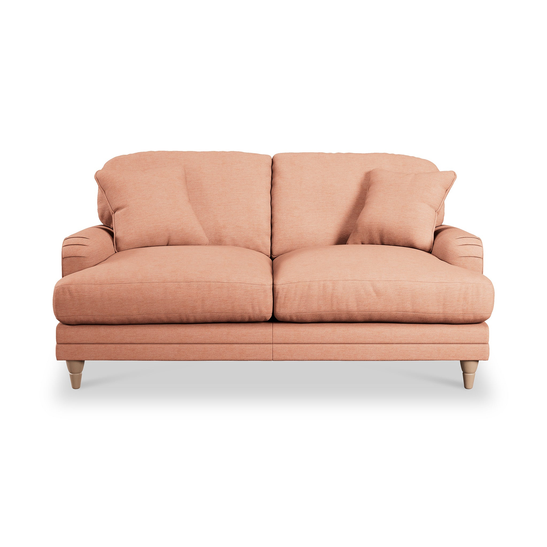 Bampton 2 Seater Sofa Salmon Oak Feet from Roseland Furniture