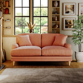 Bampton 2 Seater Sofa Salmon Oak Feet from Roseland Furniture