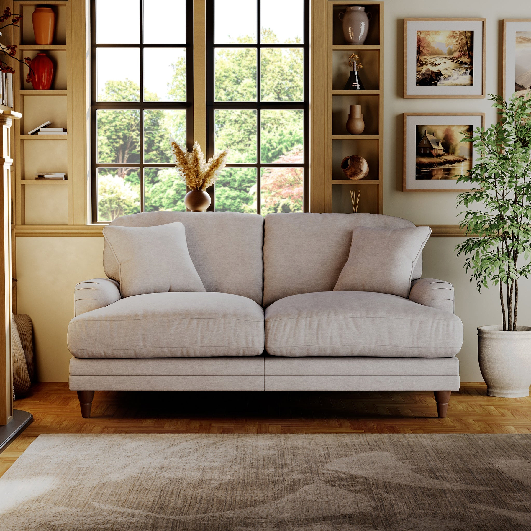 Bampton 2 Seater Sofa Silver from Roseland Furniture