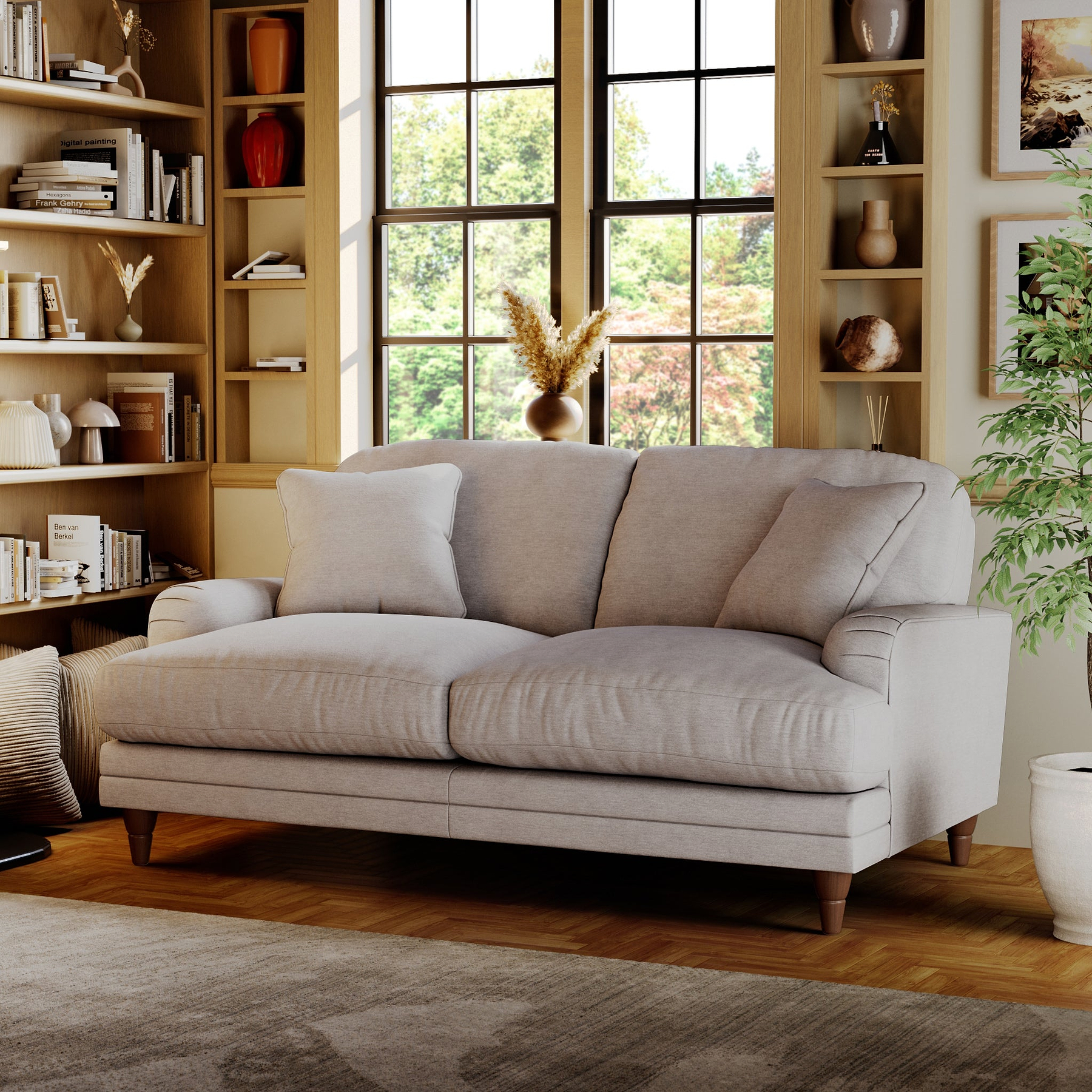 Bampton 2 Seater Sofa Silver from Roseland Furniture