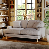 Bampton 2 Seater Sofa Silver Oak Feet from Roseland Furniture