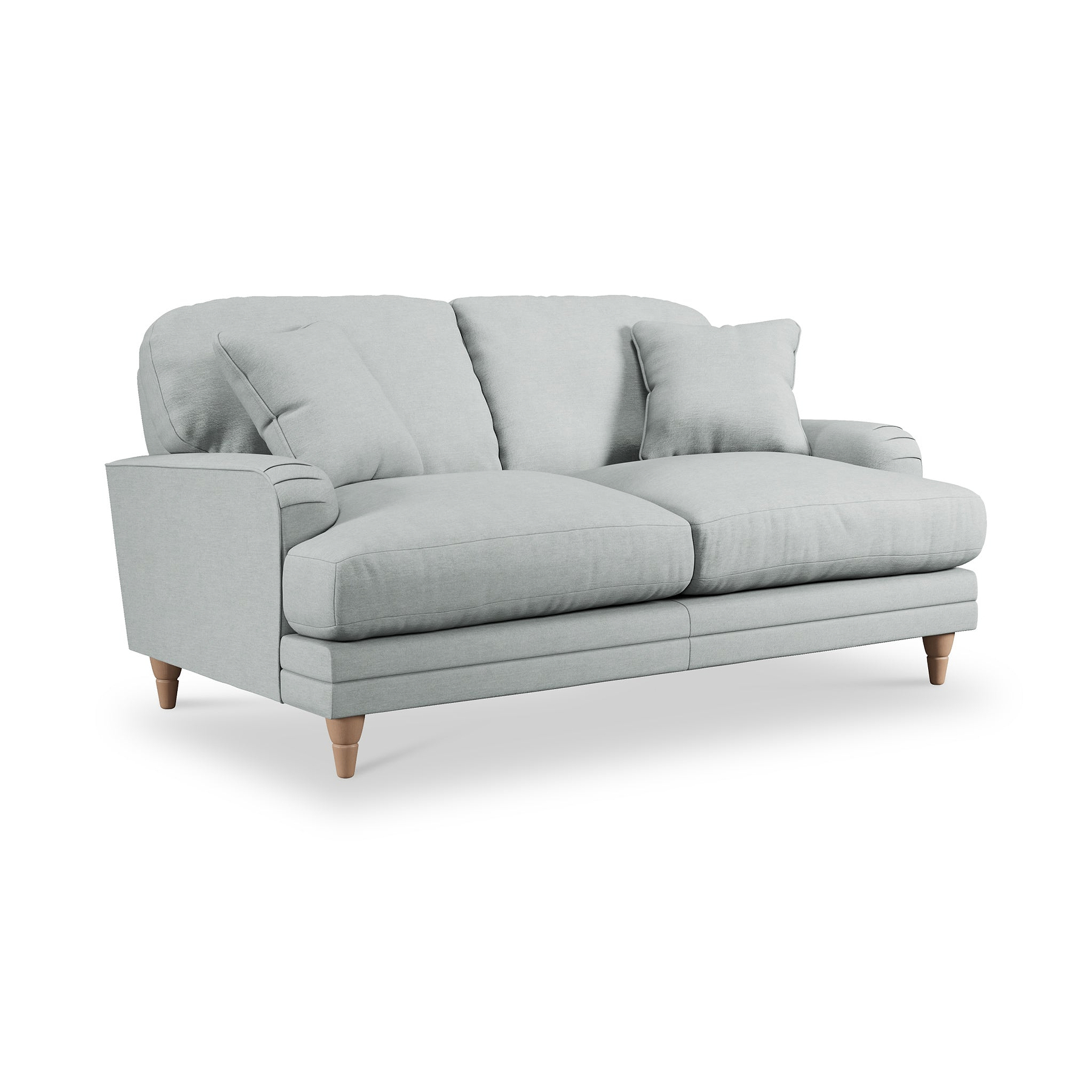 Bampton 2 Seater Sofa Sky Oak Feet from Roseland Furniture