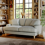 Bampton 2 Seater Sofa Sky Oak Feet from Roseland Furniture