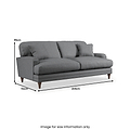 Bampton 3 Seater Sofa Charcoal from Roseland Furniture