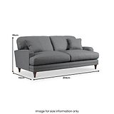 Bampton 3 Seater Sofa Charcoal from Roseland Furniture