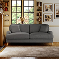Bampton 3 Seater Sofa Charcoal Oak Feet from Roseland Furniture