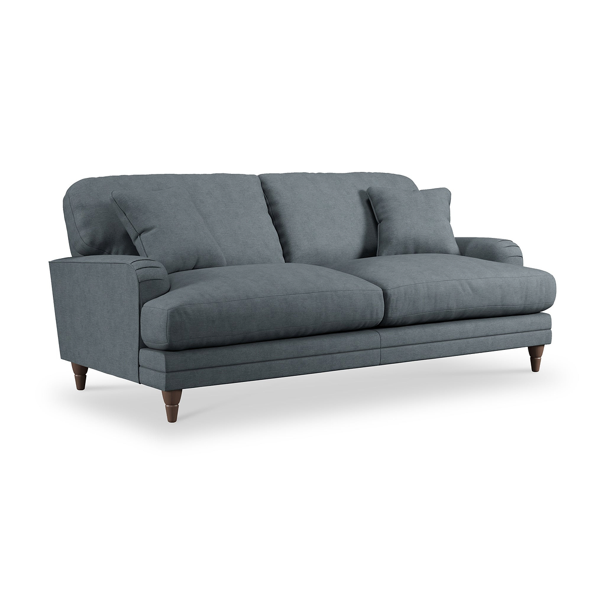 Bampton 3 Seater Sofa Granite Beech Feet from Roseland Furniture