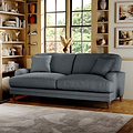 Bampton 3 Seater Sofa Granite Beech Feet from Roseland Furniture