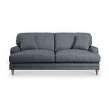 Bampton 3 Seater Sofa Granite Oak Feet from Roseland Furniture
