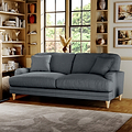 Bampton 3 Seater Sofa Granite Oak Feet from Roseland Furniture