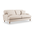 Bampton 3 Seater Sofa Cream Oak Feet from Roseland Furniture