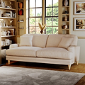 Bampton 3 Seater Sofa Cream Oak Feet from Roseland Furniture