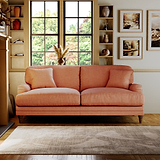 Bampton 3 Seater Sofa Salmon Beech Feet from Roseland Furniture