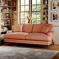 Bampton 3 Seater Sofa Salmon Beech Feet from Roseland Furniture