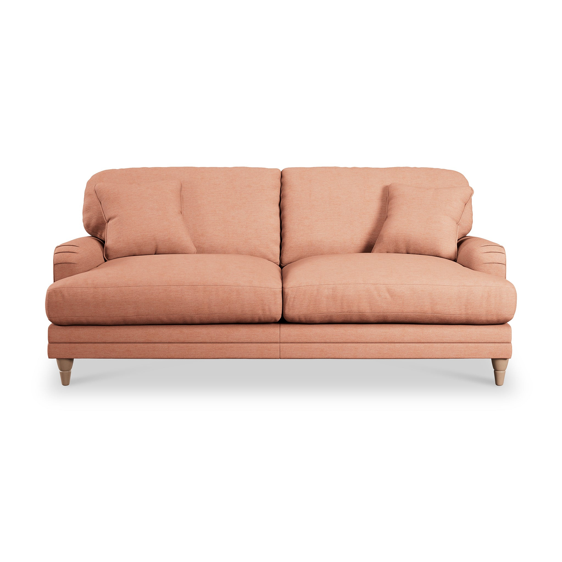 Bampton 3 Seater Sofa Salmon Oak Feet from Roseland Furniture