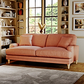 Bampton 3 Seater Sofa Salmon Oak Feet from Roseland Furniture
