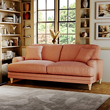 Bampton 3 Seater Sofa Salmon Oak Feet from Roseland Furniture