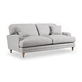 Bampton 3 Seater Sofa Silver Oak Feet from Roseland Furniture