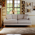 Bampton 3 Seater Sofa Silver Oak Feet from Roseland Furniture