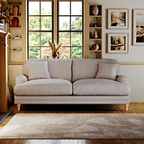 Bampton 3 Seater Sofa Silver Oak Feet from Roseland Furniture