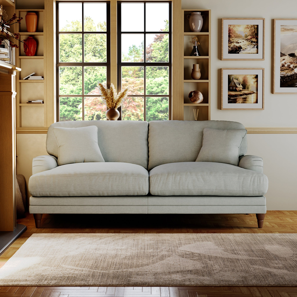 Bampton 3 Seater Sofa Sky from Roseland Furniture