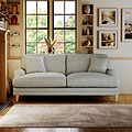 Bampton 3 Seater Sofa Sky Oak Feet from Roseland Furniture