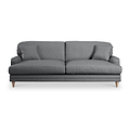 Bampton 4 Seater Sofa Charcoal Oak Feet from Roseland Furniture