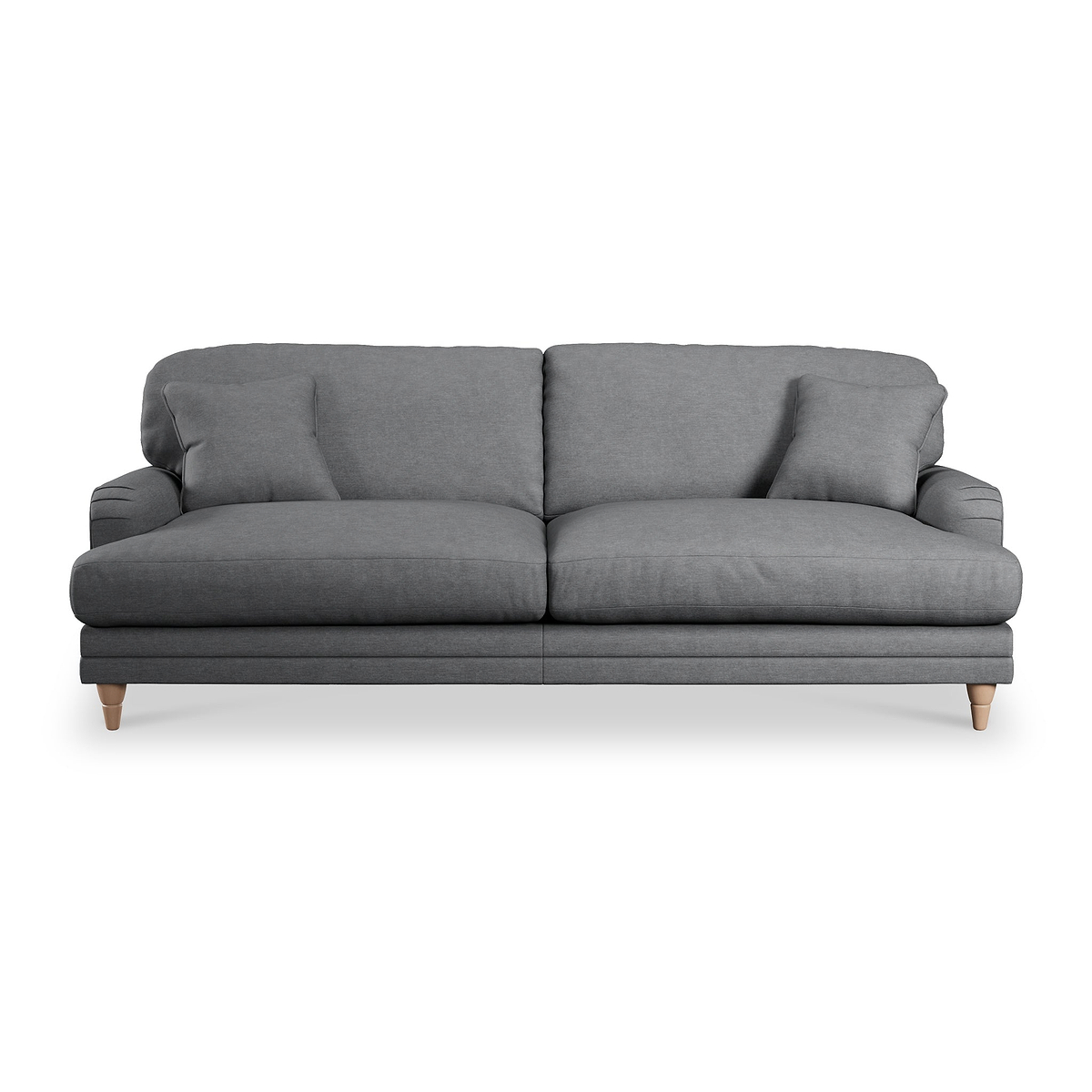 Bampton 4 Seater Sofa Charcoal Oak Feet from Roseland Furniture