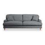 Bampton 4 Seater Sofa Charcoal Oak Feet from Roseland Furniture