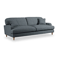 Bampton 4 Seater Sofa Granite Oak Feet from Roseland Furniture