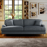 Bampton 4 Seater Sofa Granite Oak Feet from Roseland Furniture