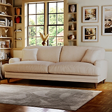 Bampton 4 Seater Sofa Cream from Roseland Furniture