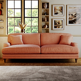 Bampton 4 Seater Sofa Salmon from Roseland Furniture