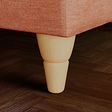 Bampton 4 Seater Sofa Salmon Oak Feet from Roseland Furniture