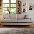 Bampton 4 Seater Sofa Silver from Roseland Furniture