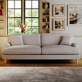 Bampton 4 Seater Sofa Silver Oak Feet from Roseland Furniture