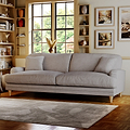 Bampton 4 Seater Sofa Silver Oak Feet from Roseland Furniture